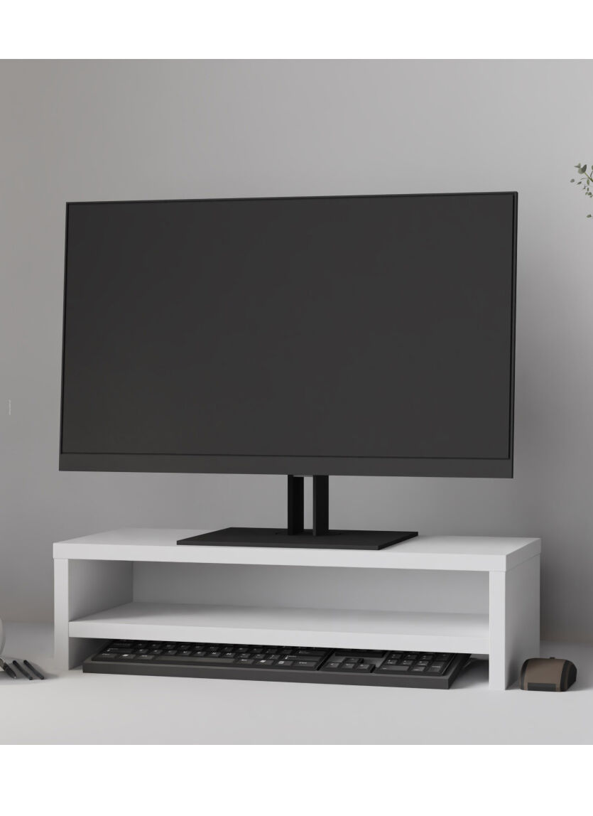 Podstawka półka nadstawka pod monitor na biurko Simple biała