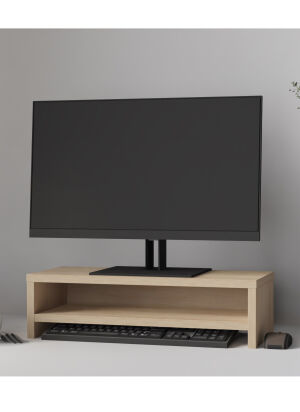 Podstawka półka nadstawka pod monitor na biurko Simple buk