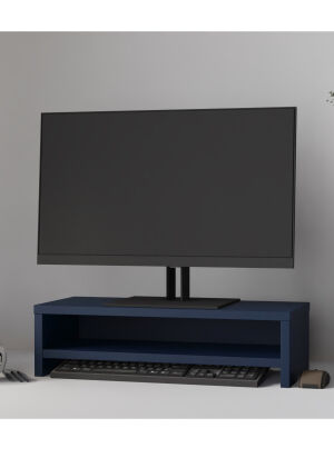 Podstawka półka nadstawka pod monitor na biurko Simple granatowa