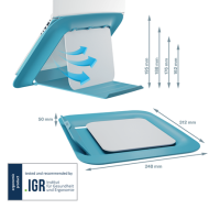 Regulowana podstawka Leitz pod laptopa Ergo Cosy - Niebieska - 3