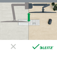 Pojedyncze ramię Leitz Ergo do monitora ciemnoszare - 3
