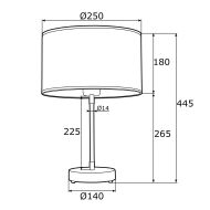 Lampa stołowa biało-szara KASER 4286 - 2