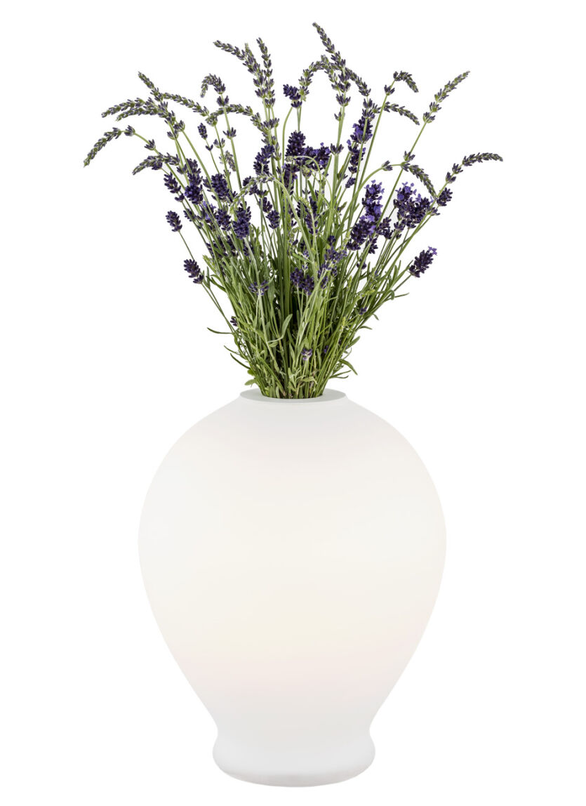 Argon - Szklana lampa stołowa w białym kolorze z funkcją wazonu AMARYLIS 4095