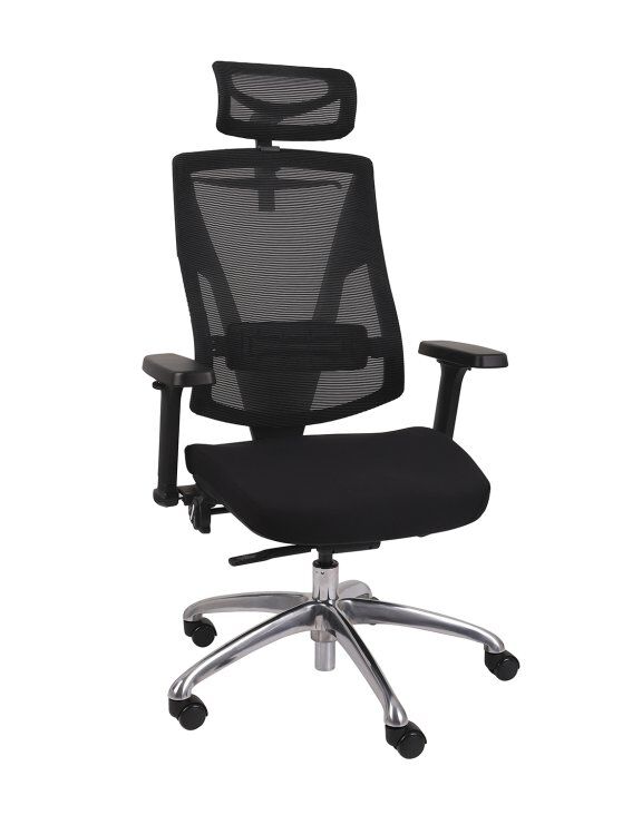 Grospol - Ergonomiczny fotel Futura 4S Plus Czarny Od ręki