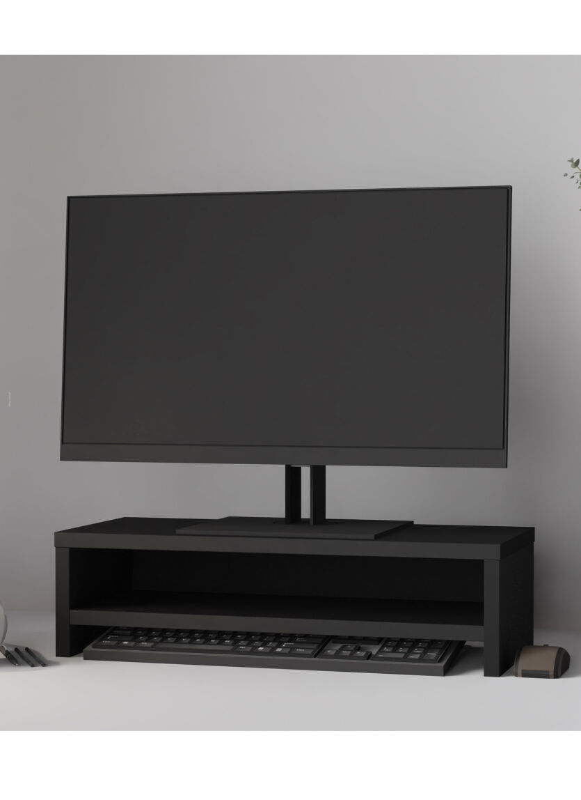 Podstawka półka nadstawka pod monitor na biurko Simple czarna