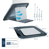Regulowana podstawka Leitz pod laptopa Ergo Cosy - Szara - 6